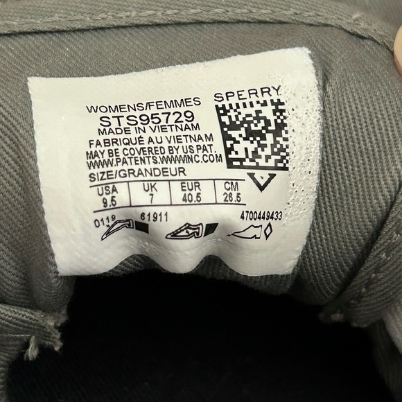 Sperry Grey Top Sider Shoes Sneakers. Size 9.5 - Picture 8 of 9